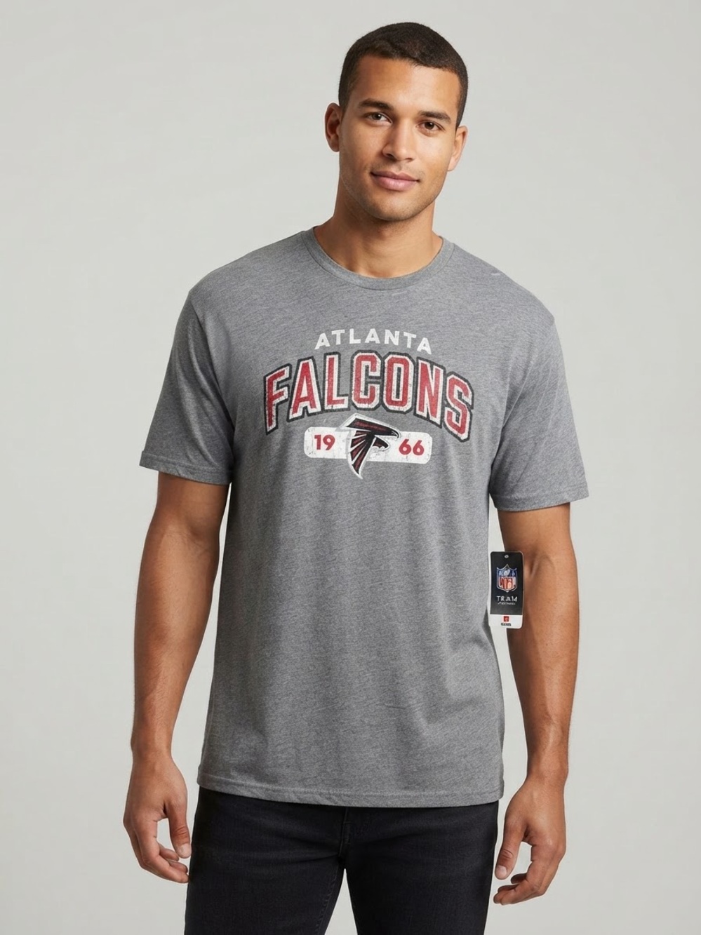 Atlanta Falcons NFL Team Apparel T-Shirt Gray Men's 2XL New with Tags